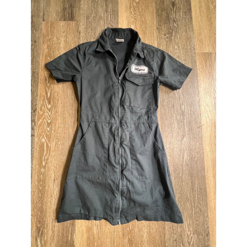 Halloween II Michael Myers Dress Womens XS Grey Excellent Zip Up Utility Mini